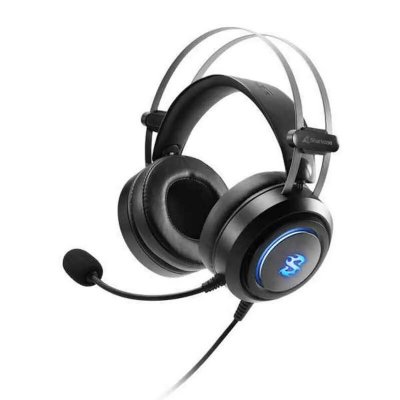 SHARKOON Casque Audio  SGH30 Filaire 92dB USB Simili Cuir Noir 