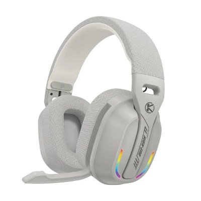 YONIS Casque Bluetooth 5.4 Sans Fil Pour Gaming Avec Lumi&egrave;res RGB Et Longue Autonomie Gris 
