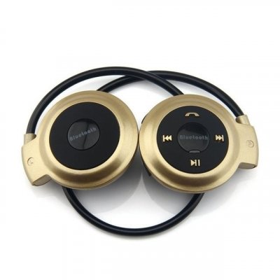 YONIS Casque Bluetooth Ecouteurs Sans Fil Fm Autonomie 10 Heures Batterie Lithium Or + SD 4Go