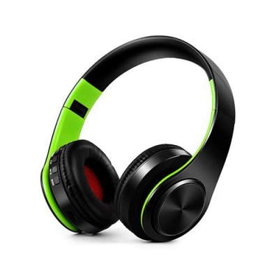  Casque Bluetooth Sans Fil On-ear HiFi St&eacute;r&eacute;o, pour TV, PC - Vert