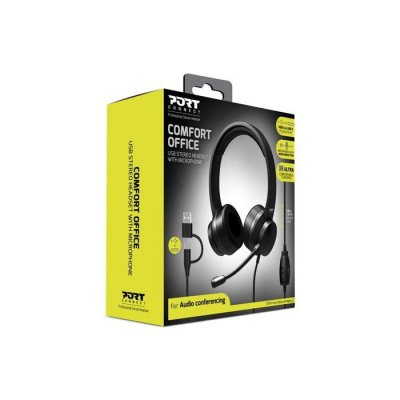 PORT DESIGNS Casque de bureau usb stereo confort avec micro  901605