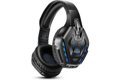  Casque de jeu pour xbox one, casque sans fil bluetooth pour la musique, casque de jeu filaire(bleu)