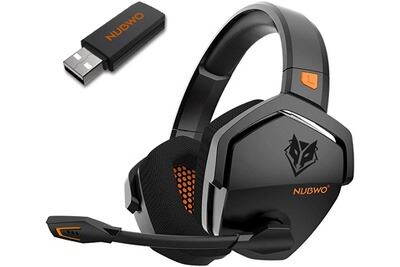 CHRONUS Casque de jeu sans fil nubwo g06 pour ps5, ps4, pc, casque de jeu (noir) 