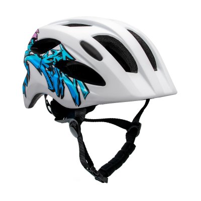  Casque de v&eacute;lo pour enfants de 6 &agrave; 12 ans bleu grafitti certifi&eacute; en1078