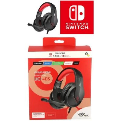 UNDER CONTROL Casque Gamer Pro Nintendo Switch Pro-SH3 Rouge - 