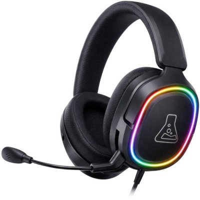 THE G LAB Casque gaming filaire RGB - - KORP MERCURY - Tissu - Micro R&eacute;tractable - St&eacute;r&eacute;o - Toutes Plateformes