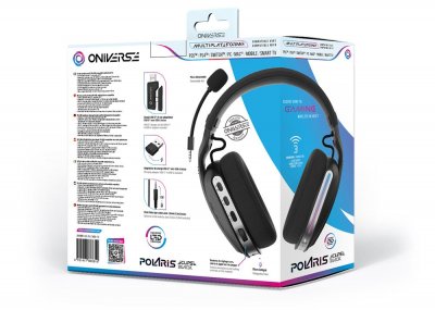ONIVERSE Casque gaming sans fil  Polaris Multiplateforme Noir &eacute;clipse 