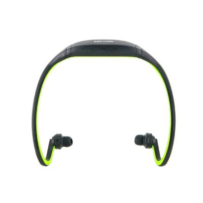 YONIS Casque MP3 sport sans fil lecteur audio running v&eacute;lo vert 4 Go