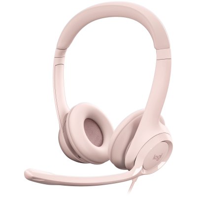 LOGITECH Casque PC filaire USB  H390 pour ordinateur Rose