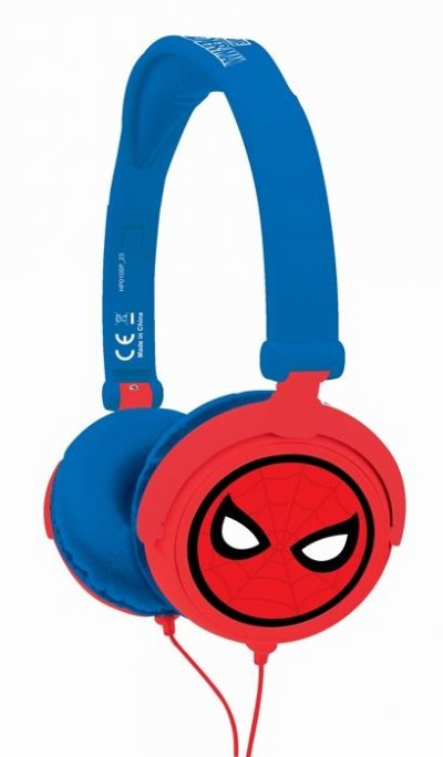 LEXIBOOK Casque st&eacute;r&eacute;o filaire pliable SpiderMan Bleu 