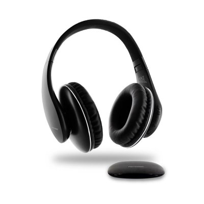 METRONIC Casque TV sans fil avec entr&eacute;e audio num&eacute;rique - noir