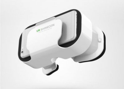 SHOT CASE Casque VR 5.0 pour Smartphone Realite Virtuelle Lunette Jeux 3D Reglable (BLANC) 