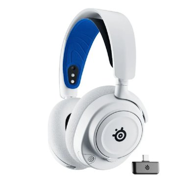 STEELSERIES Casques avec microphone  arctis nova 7p bleu blanc noir