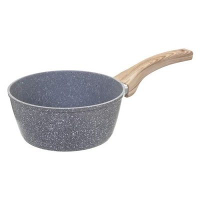 FIVE SIMPLY SMART Casserole en aluminium - D. 16 cm - Effet pierre grise