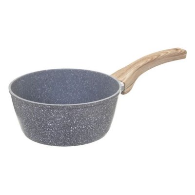 5 FIVE SIMPLY SMART Casserole en aluminium - D. 20 cm - Effet pierre grise