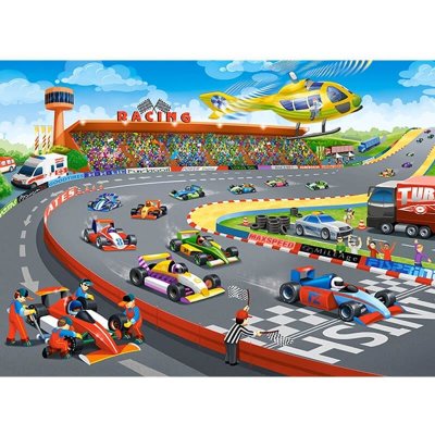 CASTORLAND  B-111046 Formula Racing Puzzle 100 pi&egrave;ces Multicolore