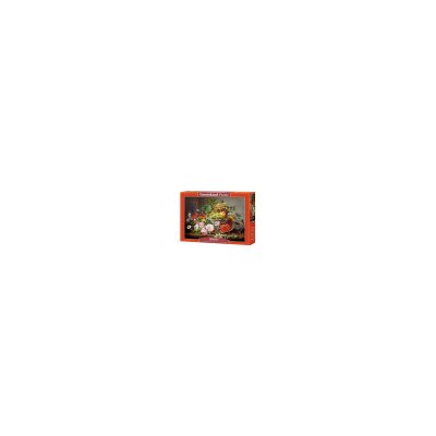 CASTORLAND  Nature morte avec des fleurs et corbeille de fruits Puzzle