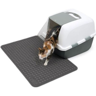 CATIT  Tapis de liti&egrave;re pour chat Gris 60 x 90 cm