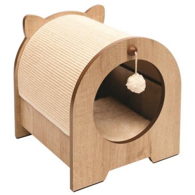 VESPER Catit -  Minou - Lit et griffoir pour Chat - Aspect ch&ecirc;ne