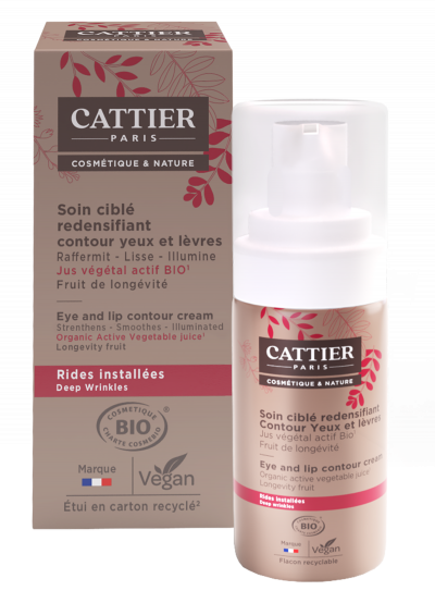 Cattier - Soin Cibl&eacute; Redensifiant - Contour Yeux et L&egrave;vres - Bio 15ml