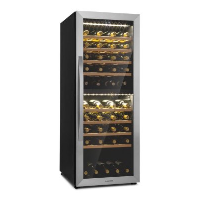 Cave &agrave; vin - Klarstein Vinamour 77 Duo - 191 L - 5 - 20 &deg;C - 2 zones de r&eacute;frig&eacute;ration - Gris
