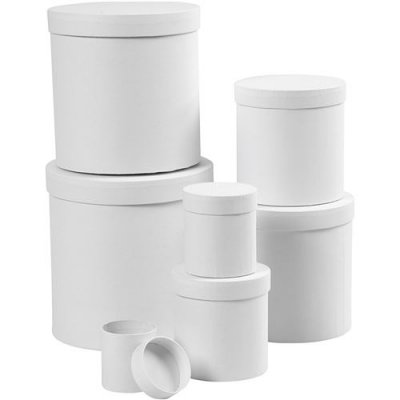  CC Hobby Bo&icirc;tes, rondes, d: 7+9 +12+14,5 +17+19,5 +22 cm, h: 7,5+10,2