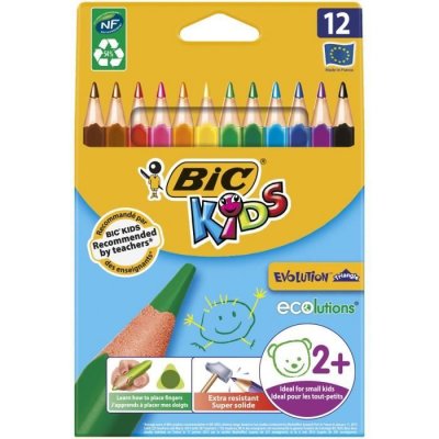 BIC CC Hobby Crayons de couleur triangulaires Evolution, L: 14 cm, mine: