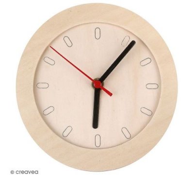 CC Hobby Horloge en bois, d: 15 cm, triplex, 1pi&egrave;ce- - Objets pratiqu