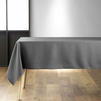 DOUCEUR D INTERIEUR CDaffaires Nappe rectangle 140 x 200 cm polyester uni essentiel Beton