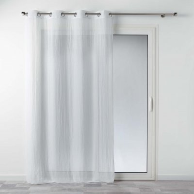 CDaffaires Voilage a oeillets 140 x 240 cm polycoton uni mitsy Blanc