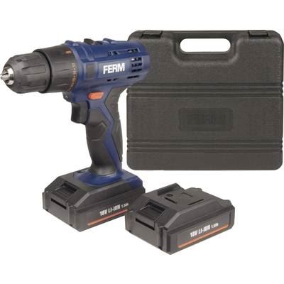 FERM CDM1120 Perceuse sans fil Li-ion 18V 1,5Ah - 2 batteries - 