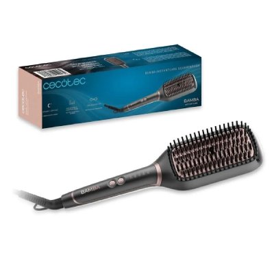 CECOTEC  InstantCare SquareBrush Brosse soufflante &agrave; air chaud &Agrave; chaleur Bronze, Gris