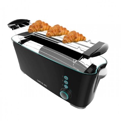 CECOTEC  Toast&Taste Extra B Grille-pain 1 tranche longue, levage des pains et d&eacute;cong&eacute;lation noir