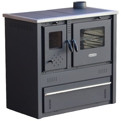 MON MOBILIER DESIGN CELIMIKA ECO Cuisini&egrave;re &agrave; bois A+ 10 kW Evacuation Droite &Oslash;120 mm