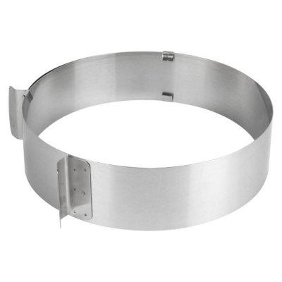 CUISY Cercle &agrave; p&acirc;tisserie extensible - esprit meilleur p&acirc;tissier - gris