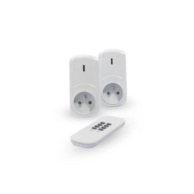 CHACON  Kit de 2 prises t&eacute;l&eacute;command&eacute;es on/off avec t&eacute;l&eacute;commande
