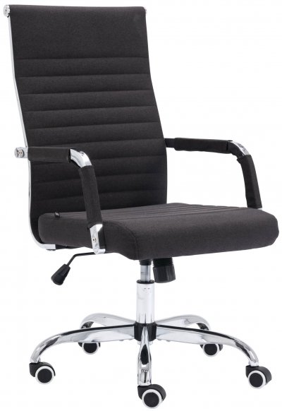 Chaise de bureau Amadora avec hauteur r&eacute;glable et Pied en m&eacute;tal noir Tissu