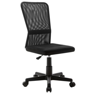 Chaise de bureau Noir 44x52x100 cm Tissu en maille vidaXL - Noir