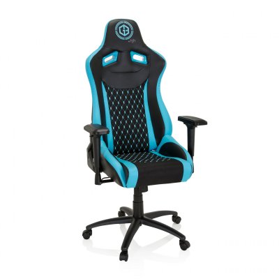  Chaise de Gaming / Chaise de bureau GAMEBREAKER SX 04 Tissu / Similicuir noir / turquoise