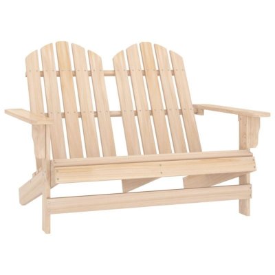 VIDAXL Chaise de jardin Adirondack 2 places Bois de sapin massif