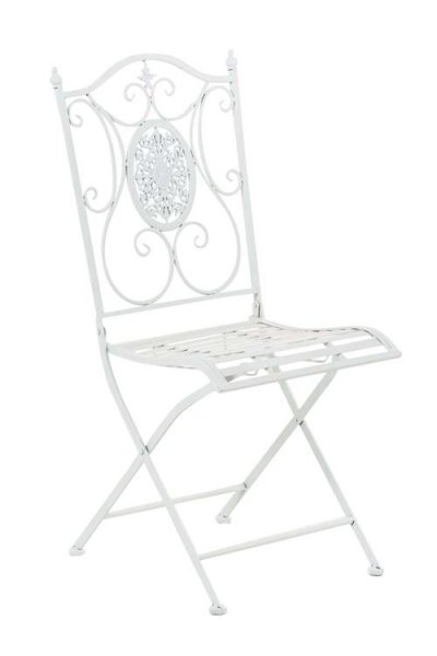 CLP Chaise de jardin en m&eacute;tal Sibell , Blanc