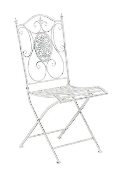 GENERIQUE Chaise de jardin en m&eacute;tal Sibell , Blanc antique
