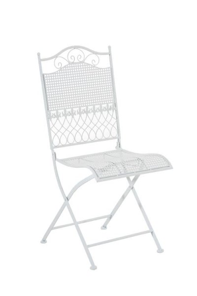 CLP Chaise de jardin kiran en fer forg&eacute; , blanc