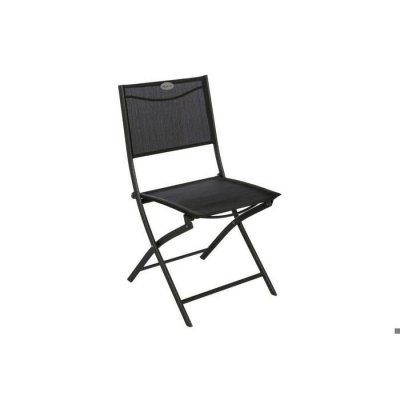 HESPERIDE Chaise de jardin pliante m&eacute;tal Modula Gris anthracite/Graphite