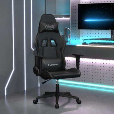 VIDAXL Chaise de jeu Noir Similicuir 
