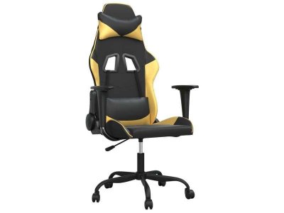 VIDAXL Chaise gaming  H. 120.5 cm non pliable en metal interieur noir