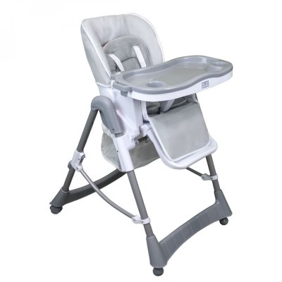 MONSIEUR BEBE Chaise haute b&eacute;b&eacute; pliable r&eacute;glable hauteur dossier tablette - Ptite Perle