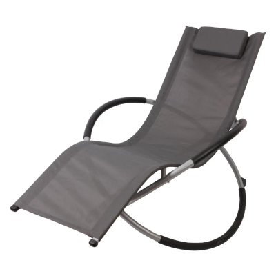 BC ELEC Chaise longue de jardin - Bc-elec - HMBL-04-GREY - Pliable - R&eacute;sistant aux intemp&eacute;ries - Gris