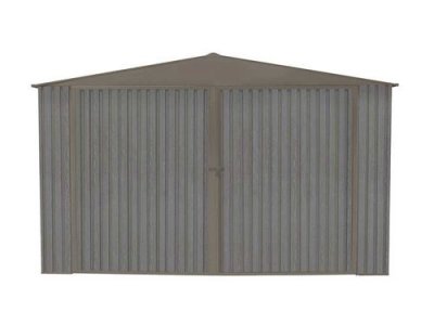 CHALET & JARDIN CHALET & JARDIN Garage en m&eacute;tal imitation bois vieilli - 12,5x15,7m
