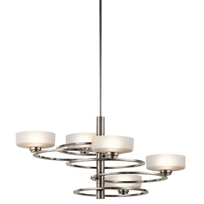 KICHLER Chandelier aleeka 4x40w argent